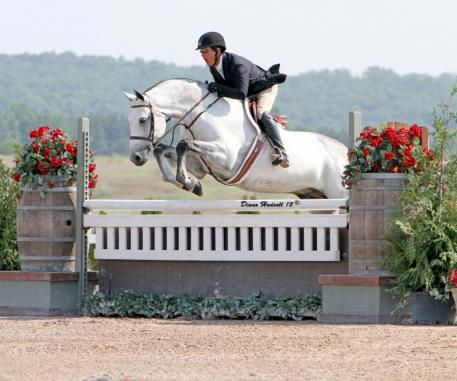 Peter Pletcher and Carlano at beautiful Flintfields Horse Park. Photo by Diana Hadsall