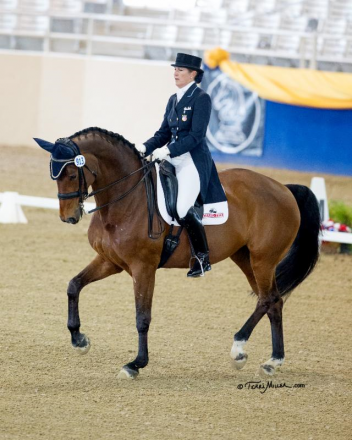 Kathleen Raine & Breanna win the Grand Prix Special at the Mid-Winter Dressage CDI. (Photo: Terri Miller)