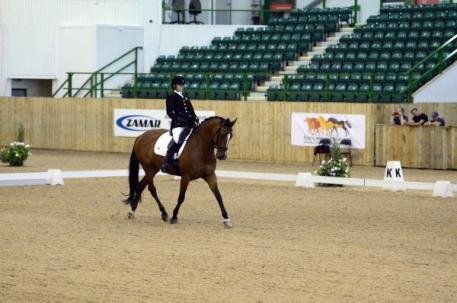 Rebecca Hart and Schroeter's Romani concluded their European Tour with the first, second and third place finishes during the Hartpury Festival of Dressage. (Photo: Kevin Sparrow)