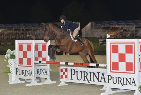 Sunny Drescher and Sting on their way to a HITS Equitation Championship win at HITS Ocala. (C) ESI Photography 