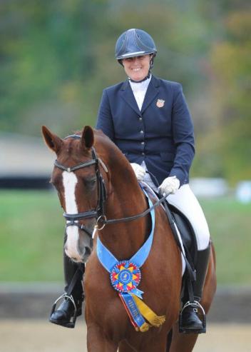 Mary Jordan and Rubicon 75 at the USDF Region 8 Championships presented by New England Dressage Association September 18-21, 2014 (Photo: ©Amy E. Riley/STUDIO EQUUS)