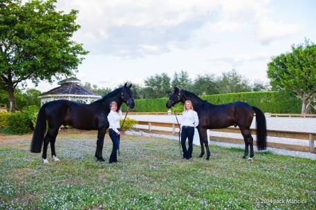 Terri (left) and Devon (right) Kane of Diamante Farms are proud to return as sponsors of the 2015 Adequan Global Dressage Festival (Photo: Jack Mancini)