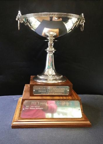 The winning trophy for the Florida International Dressage Youth Championships