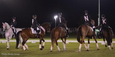 The Challenge of the Americas features teams of elite dressage riders performing musical quadrilles and competing for the top prize. (Photo by Meg McGuire)