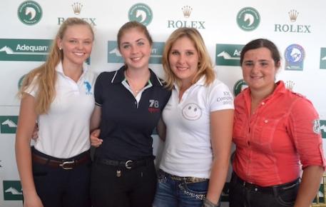 Riders on the press conference panel: Asia Ondaatje-Rupert, Ashley Conroy Zugel, Vivian Niemann, and Tanya Strasser-Shostak. Photo © Lindsay Brock/Jennifer Wood Media, Inc