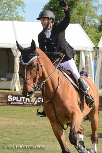 Ramiro Quintana celebrates after his clear round on  Michael Smith's Versus (Photo: (c)SEL Photography)