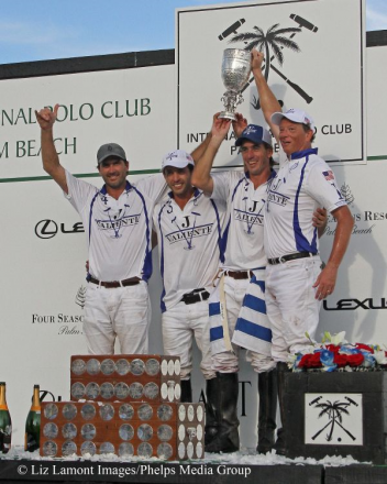 Valiente: Adolfo Cambiaso, Guillermo Terrera, Alejo Taranco and Bob Jornayvaz. (Photo: Liz Lamont Images)