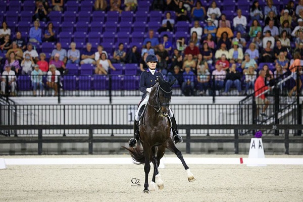 Valentine and Ashley Holzer danced to second place. Photo by Q2 Photography.