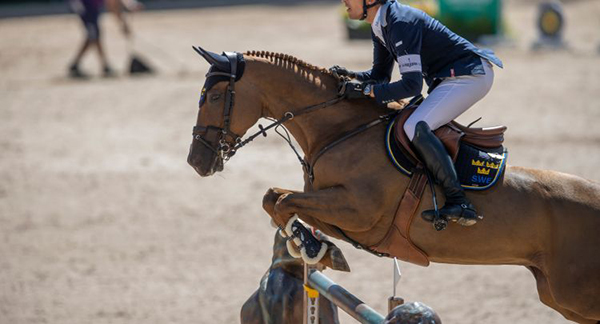 Henrik von Eckermann, world number 1, with King Edward in today’s competition. (Photo: Herning2022/Dirk Caremans)